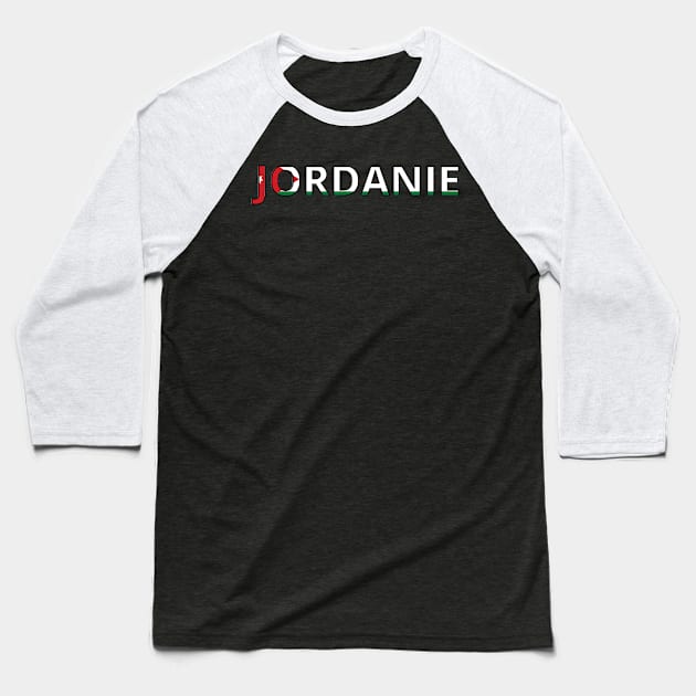 Drapeau Jordanie Baseball T-Shirt by Pixelforma